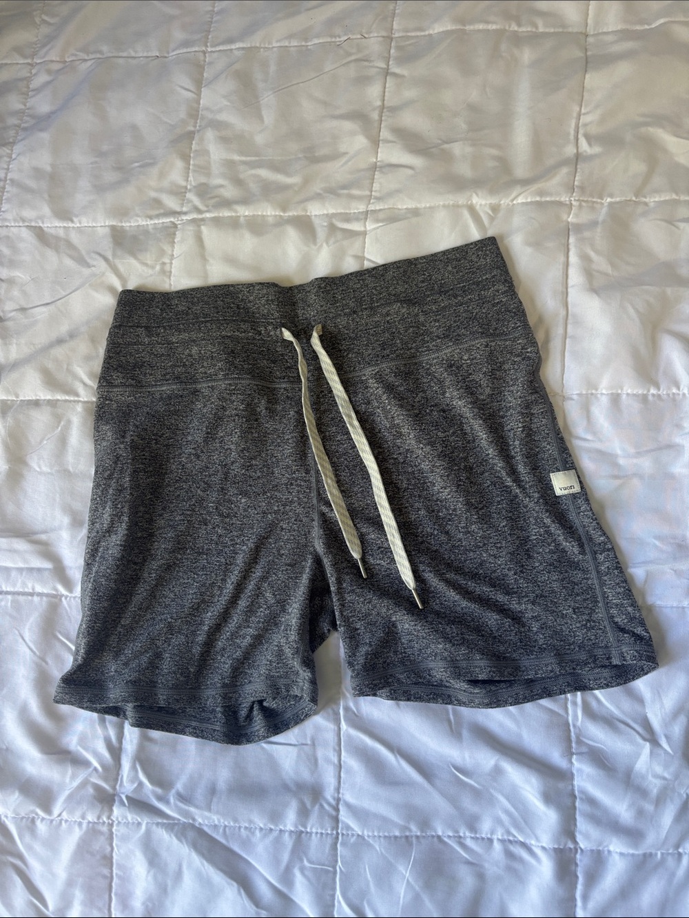 Vuori | Heather Charcoal Athletic Drawstring Shorts